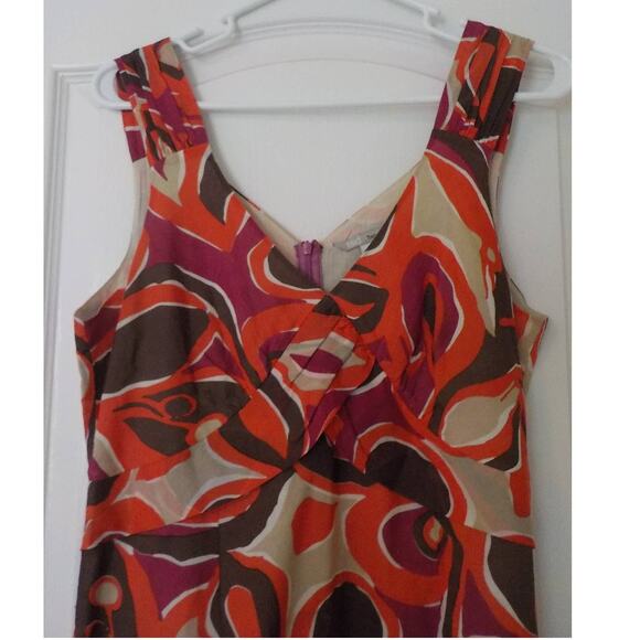 Two Star Dog Orange Dress Women Small Y2K Boho Multicolor Silk Sheath Sleeveless - Picture 9 of 9